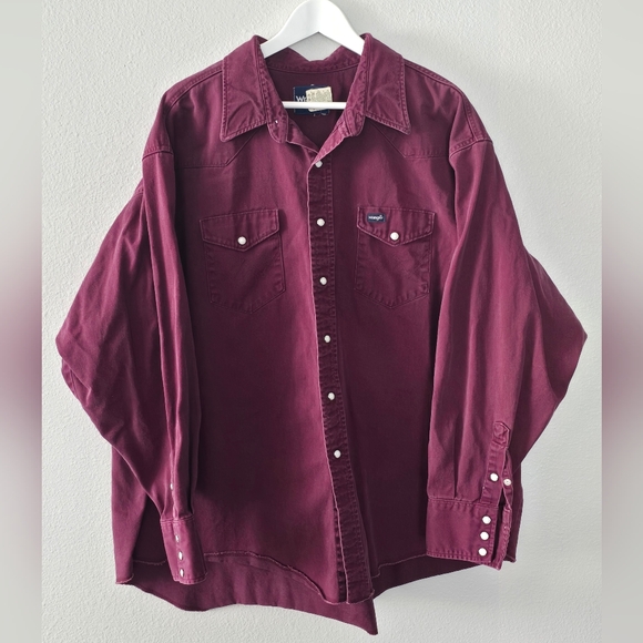 Wrangler Long Sleeve Button Down Shirt Jacket - Picture 1 of 4